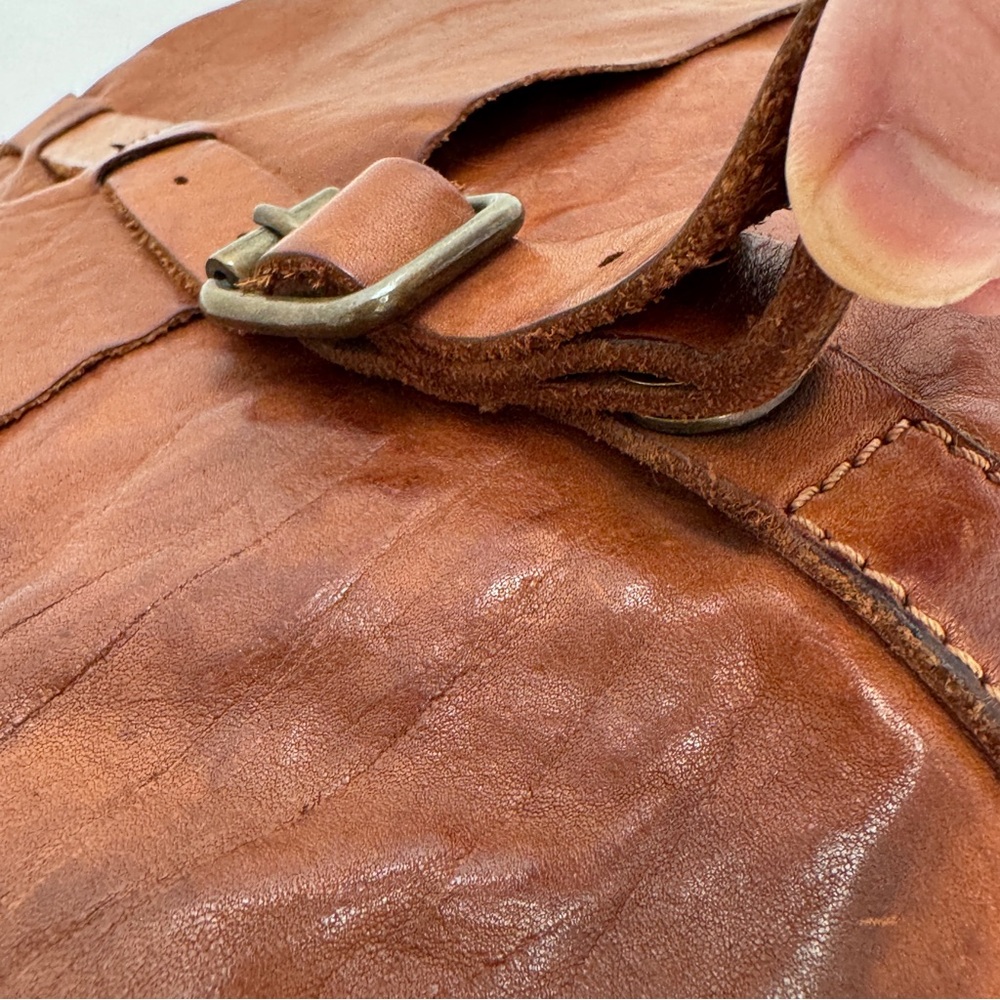 Campomaggi Italian Leather Messenger Crossbody Bag Distressed Made in Italy - Picture 15 of 16